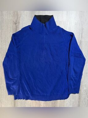 Vintage Lauren Ralph Lauren Active Womens Cobalt Blue Half-Zip Sweater